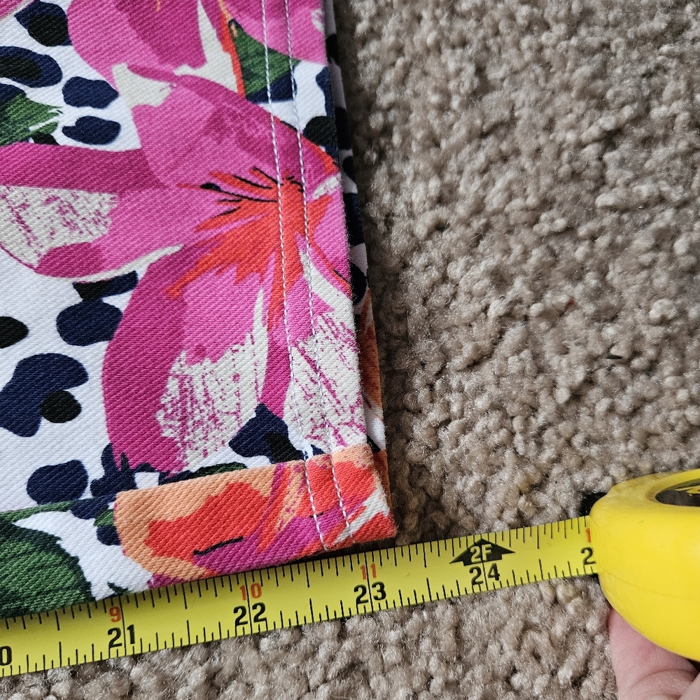 SIZE XL UTOPIA leggings capri floral flower multicolored - Picture 7 of 8